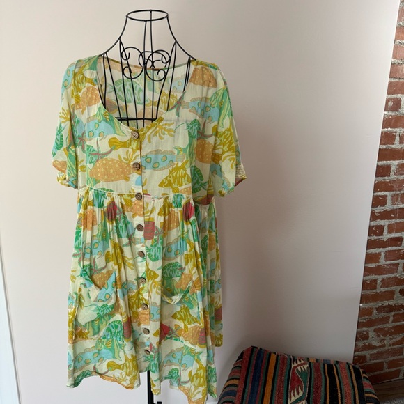 Free People Dresses & Skirts - Free People Oceana Mini Dress Size Large 100% Cotton